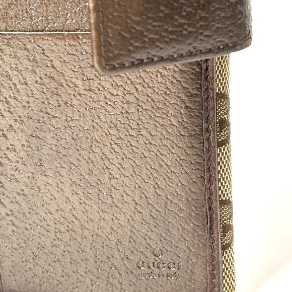 Vintage Gucci GG Monogram Clutch – Beige Canvas Logo Pouch - Picture 8 of 11